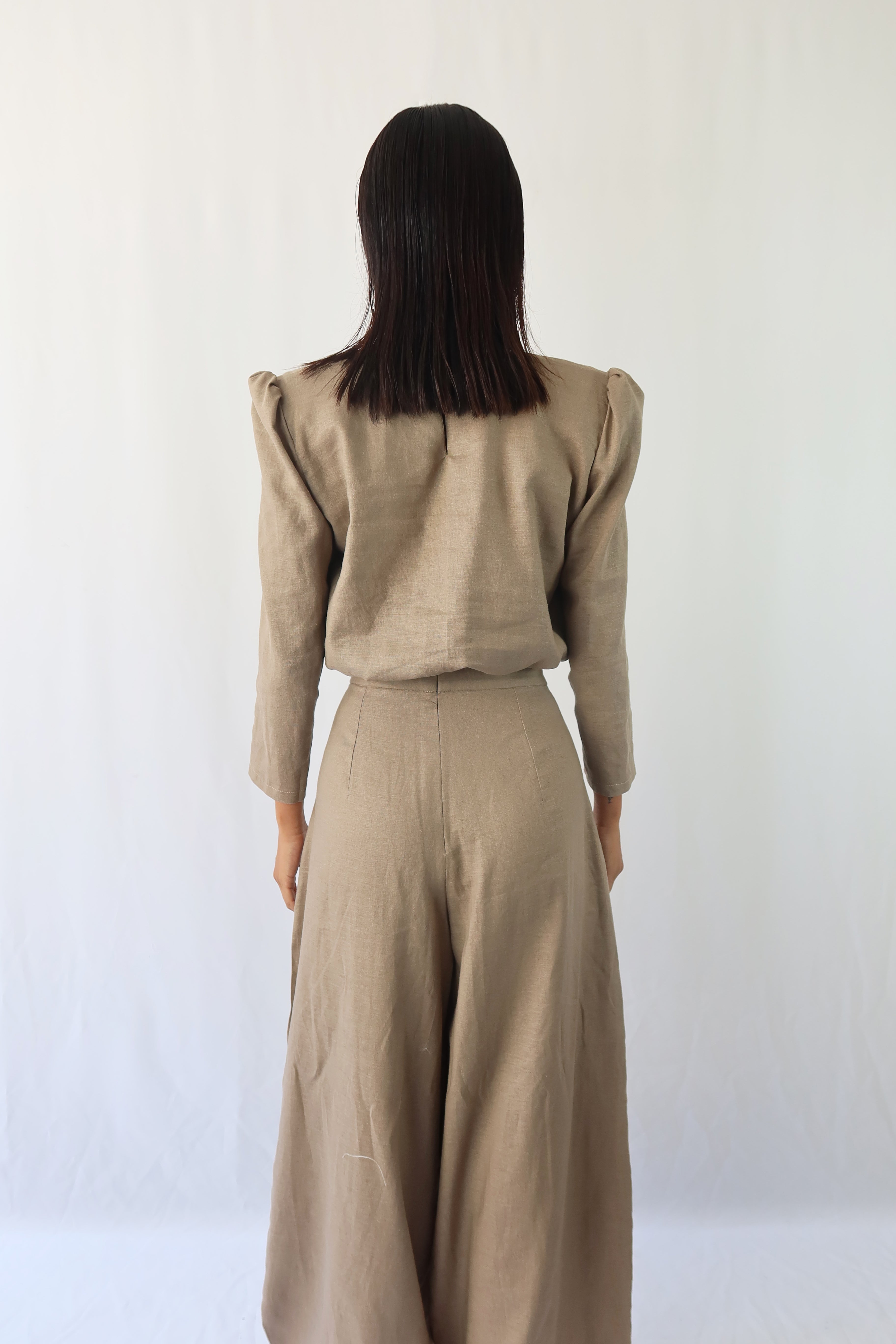 Blusa Paris Lino Taupe